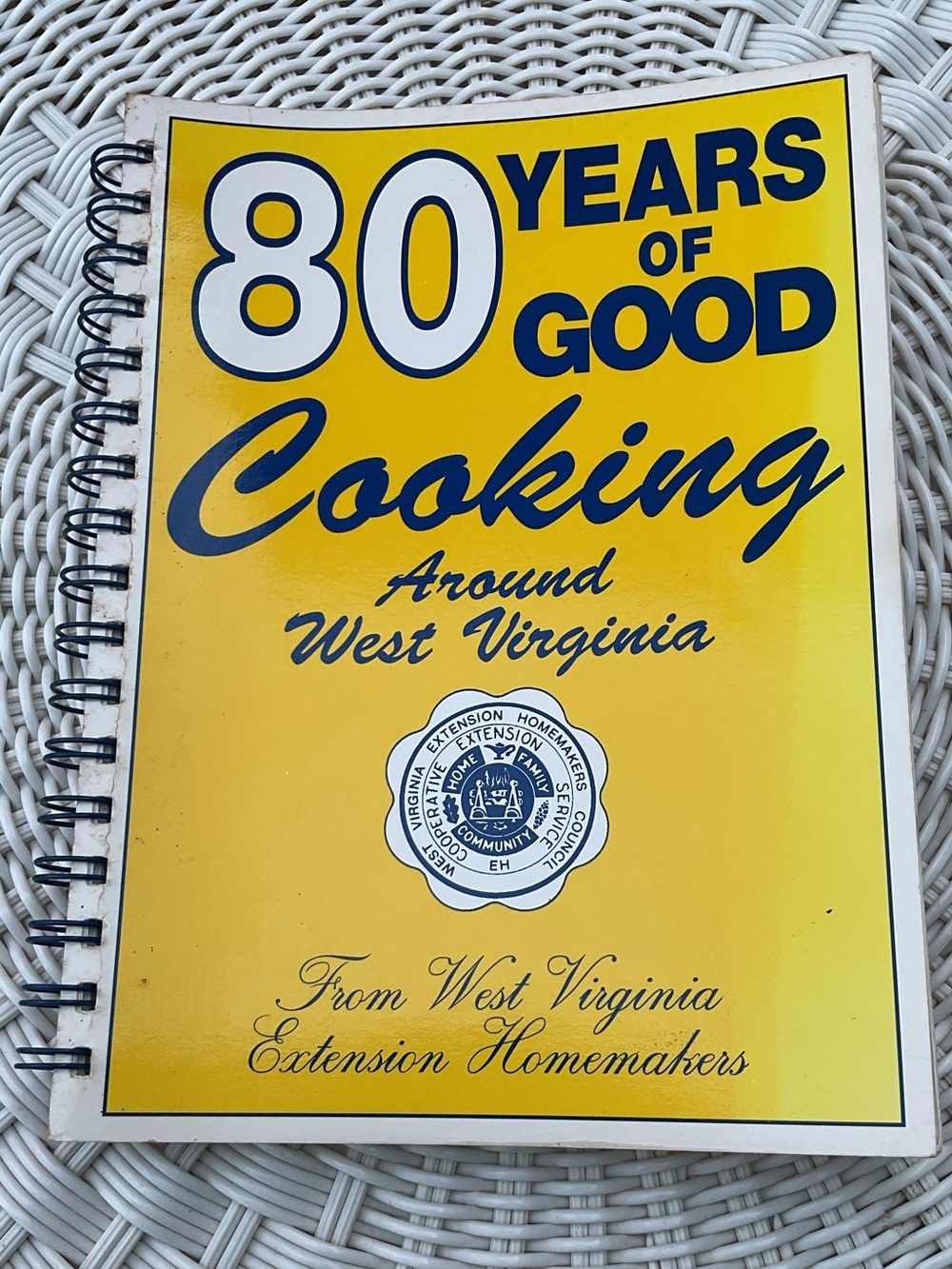 80 Years of Good Cooking Around West Virginia Cookbook - Yellow